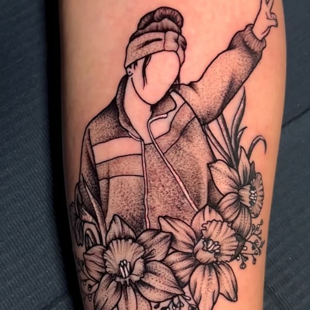 Woman with Flowers Tattoo — Orlando, FL — Red Gypsy Ink