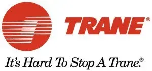 Trane logo with a red circle and 