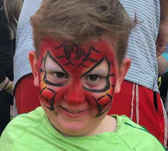 spider man face painting