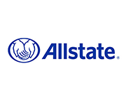 Allstate logo: Blue oval with cupped hands inside, 