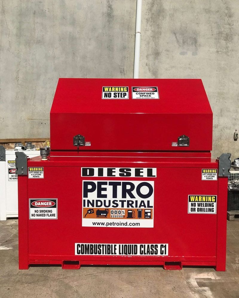 A Red Box that Says Diesel Petro Industrial on It — Wades Distributors In Darwin, NT