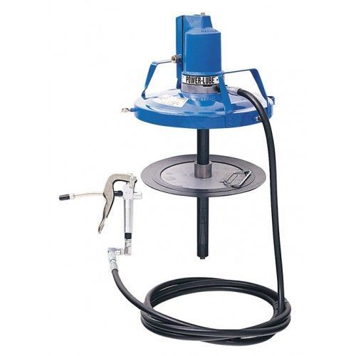 A Blue Grease Pump with A Hose Attached to It — Wades Distributors In Whitsundays, QLD