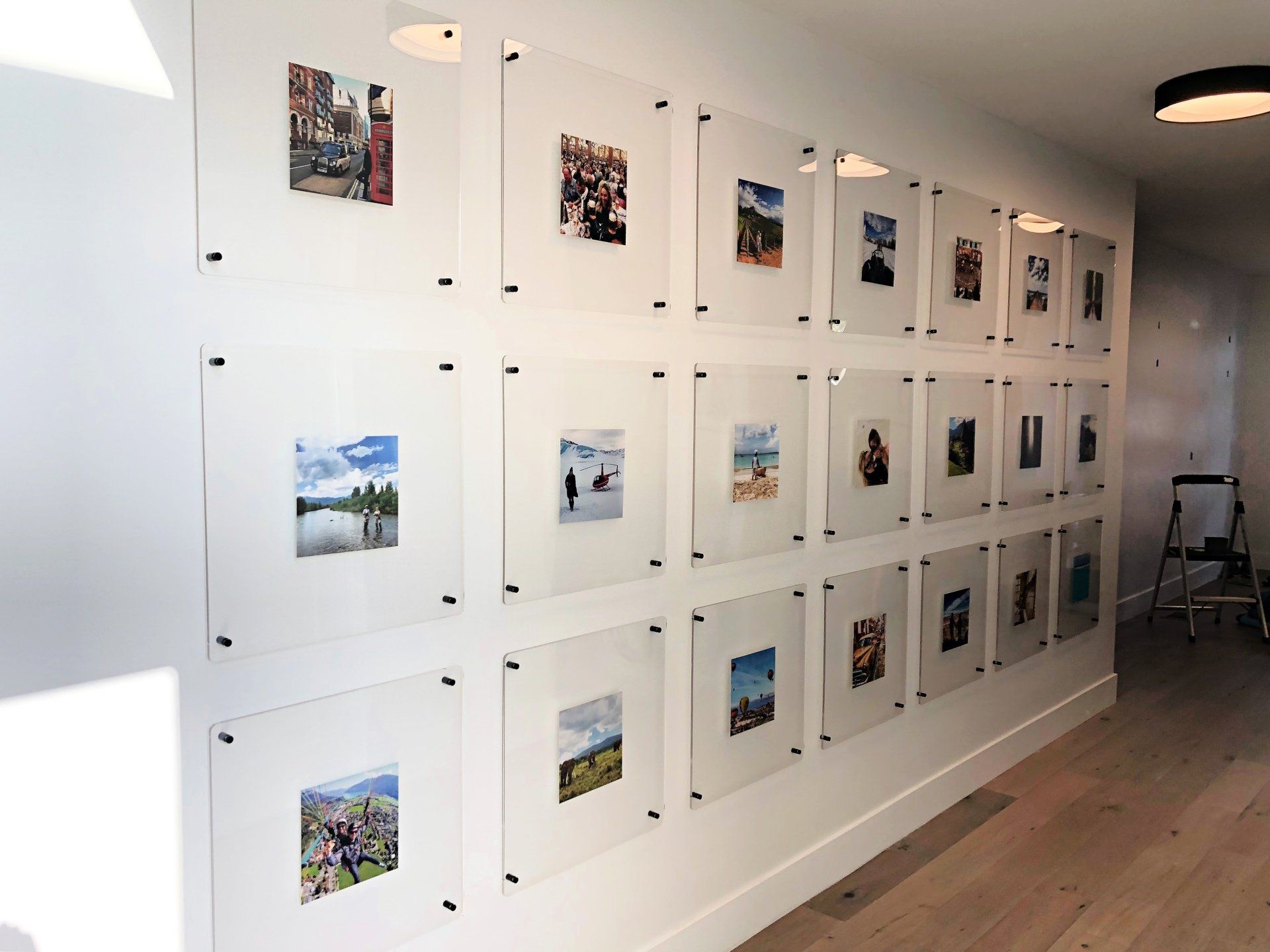 art installation at a corporate office by Anchor Art Logistics