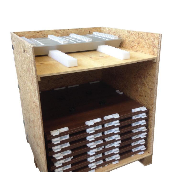 Storage crates for portable flooring