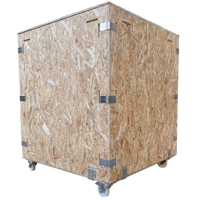 Exhibition flooring crates with wheels