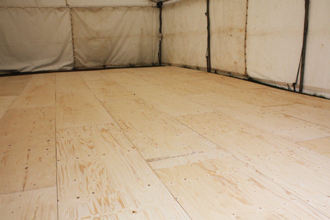 Spruce plywood for marquee floors