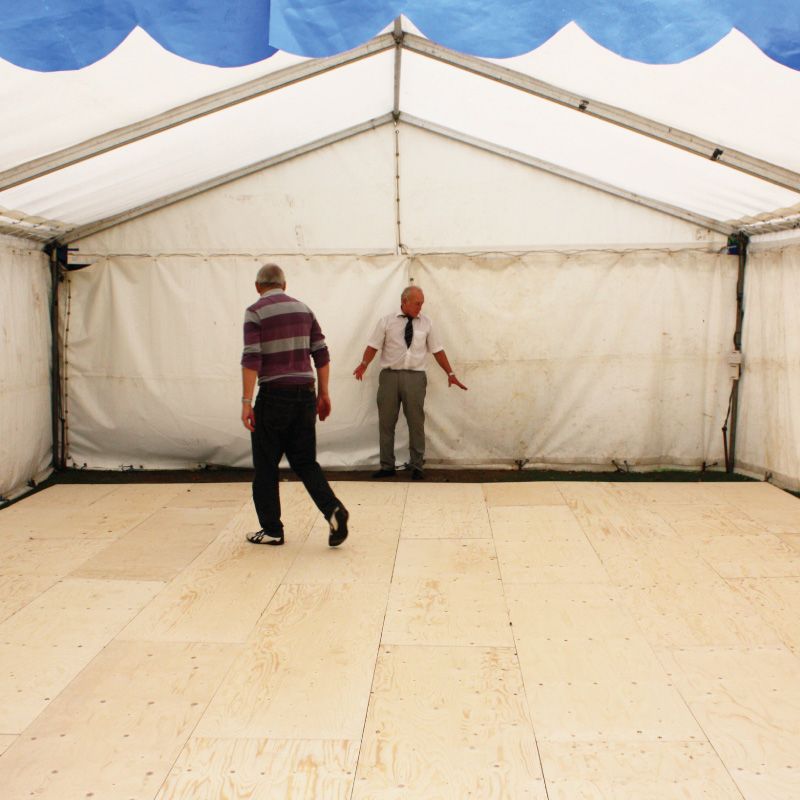 marquee sub-floor panels in plywood