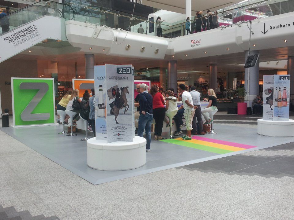 Portable Floors for Brand Marketing Stands in shopping centres