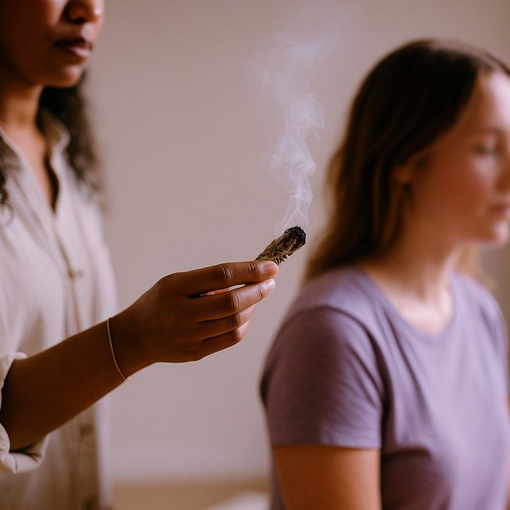 Traditional limpia to clear heaviness and renew your aura in Houston. $125. Call (832) 266-8595 to book.