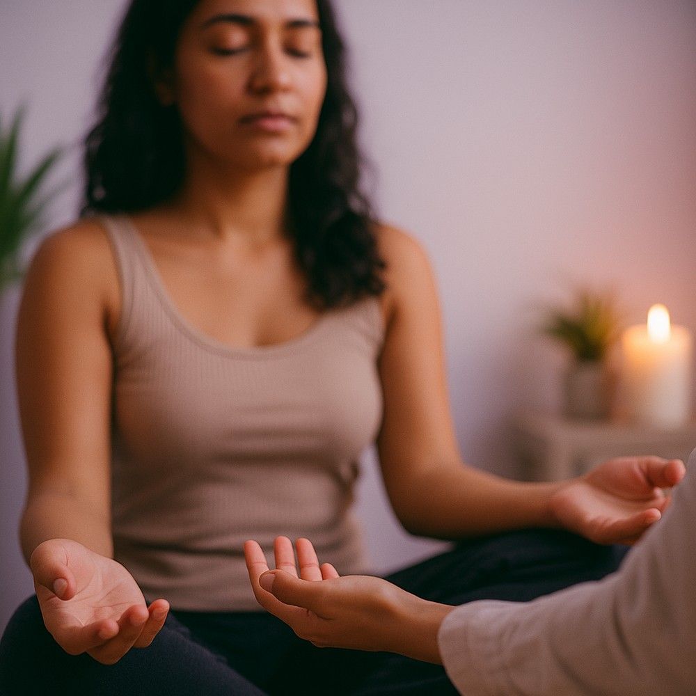 Personalized meditative spiritual care in Houston. Guided meditation with intuitive support to uncover blocks and restore calm. $350/hr. Call (832) 266-8595.