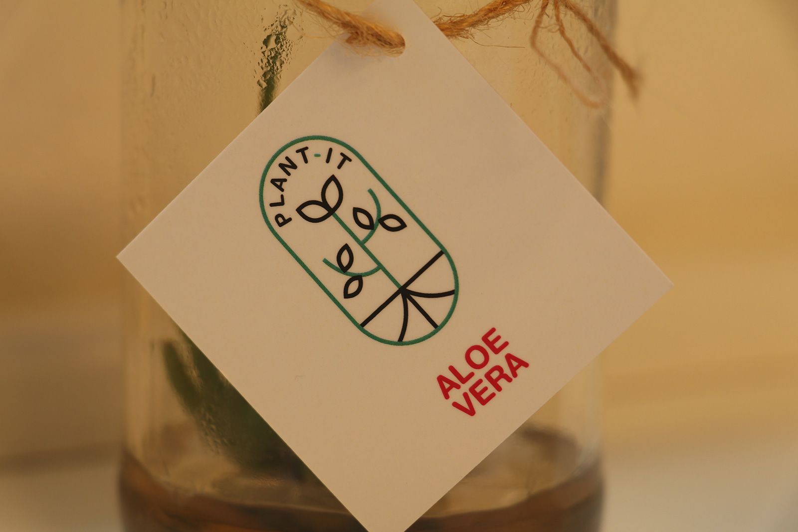 L'etichetta bianca su una bottiglia riporta la scritta