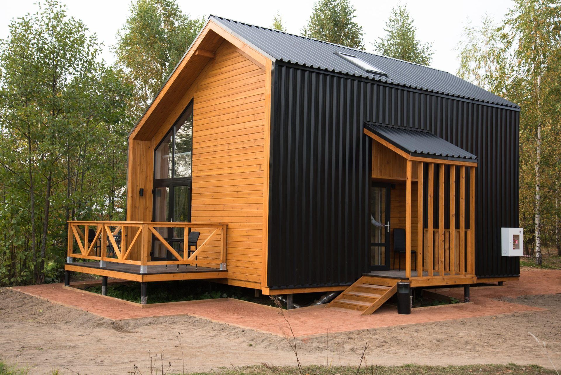 barn house using sustainable wood and metal siding materials