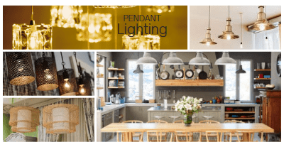 pendant lighting image collage