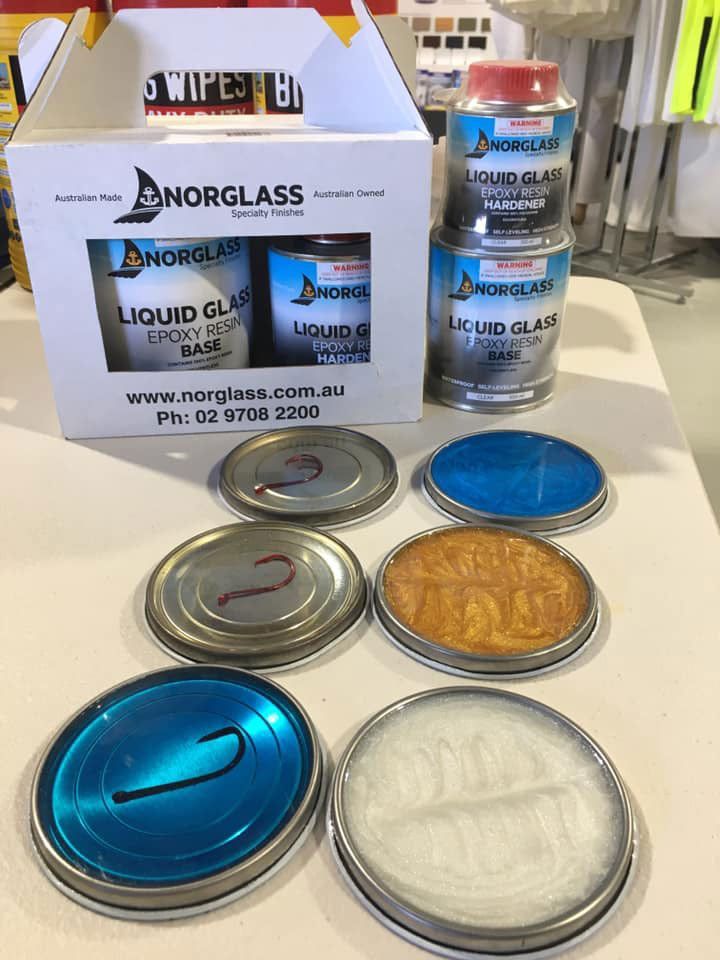 Blue, White And Gold Color Of Liquid Glass Epoxy Resin Base — Paint Place Cowra In Bathurst NSW