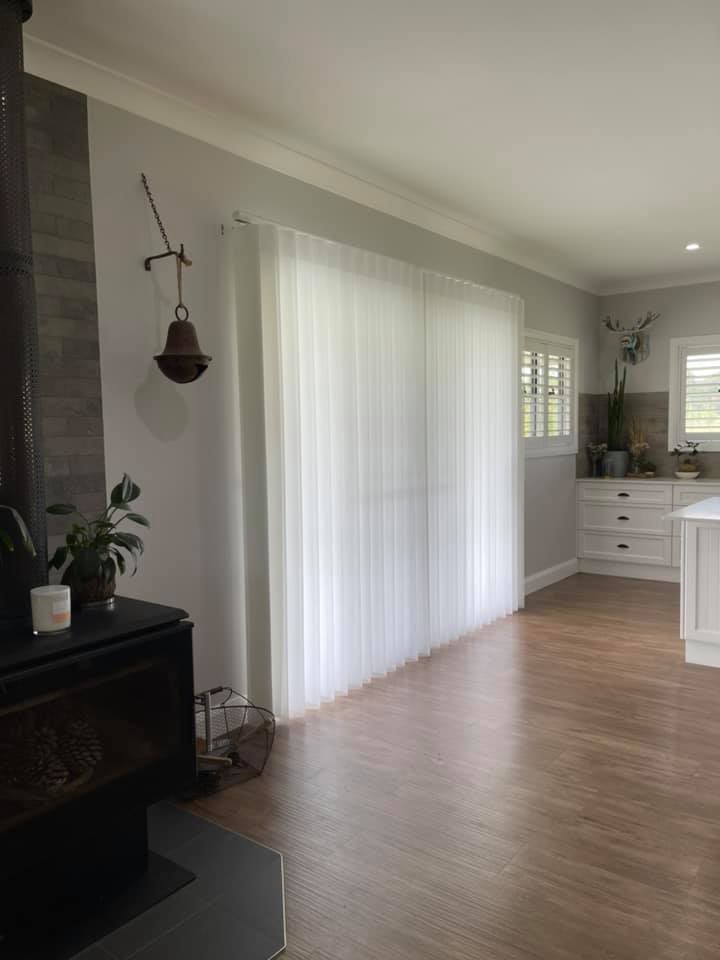 White Window Curtain With White Wall And Ceiling Paint — Paint Place Cowra In Cowra NSW