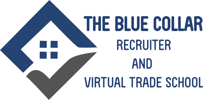 The Blue Collar Recruiter & Virtual Trade School Logo