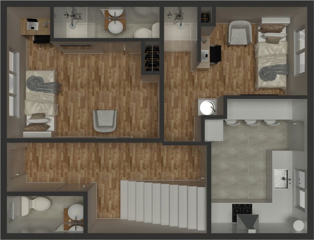 sketch of a house