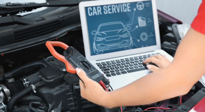 Car mechanic in swords, Dublin performing car diagnosis