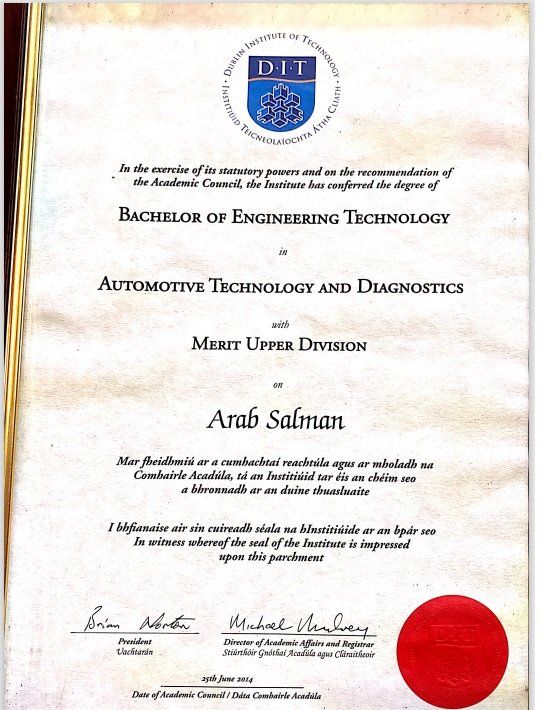 Arab Salman Degree Certification 