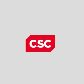 Red rectangle with the letters "CSC" in white.