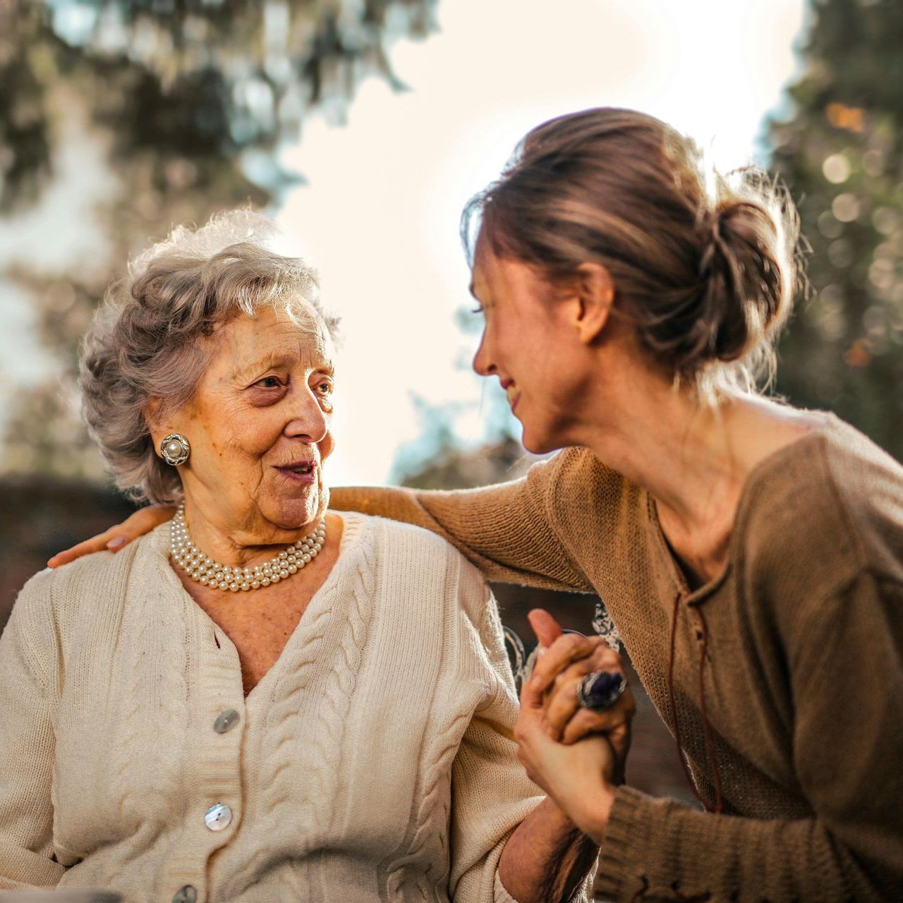 Linda with her father close up
