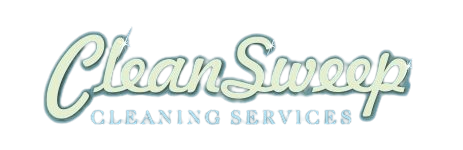 a logo for clean sweep cleaning services is shown on a white background .