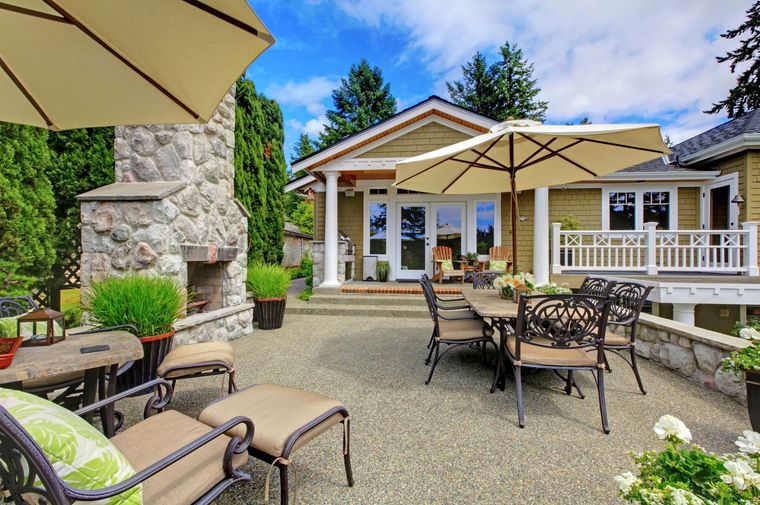 A street with a yellow sign on the side of it.