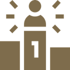 An orange map with a white pin on it