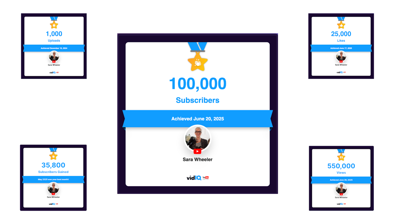 Sara Wheeler’s YouTube latest Certificates