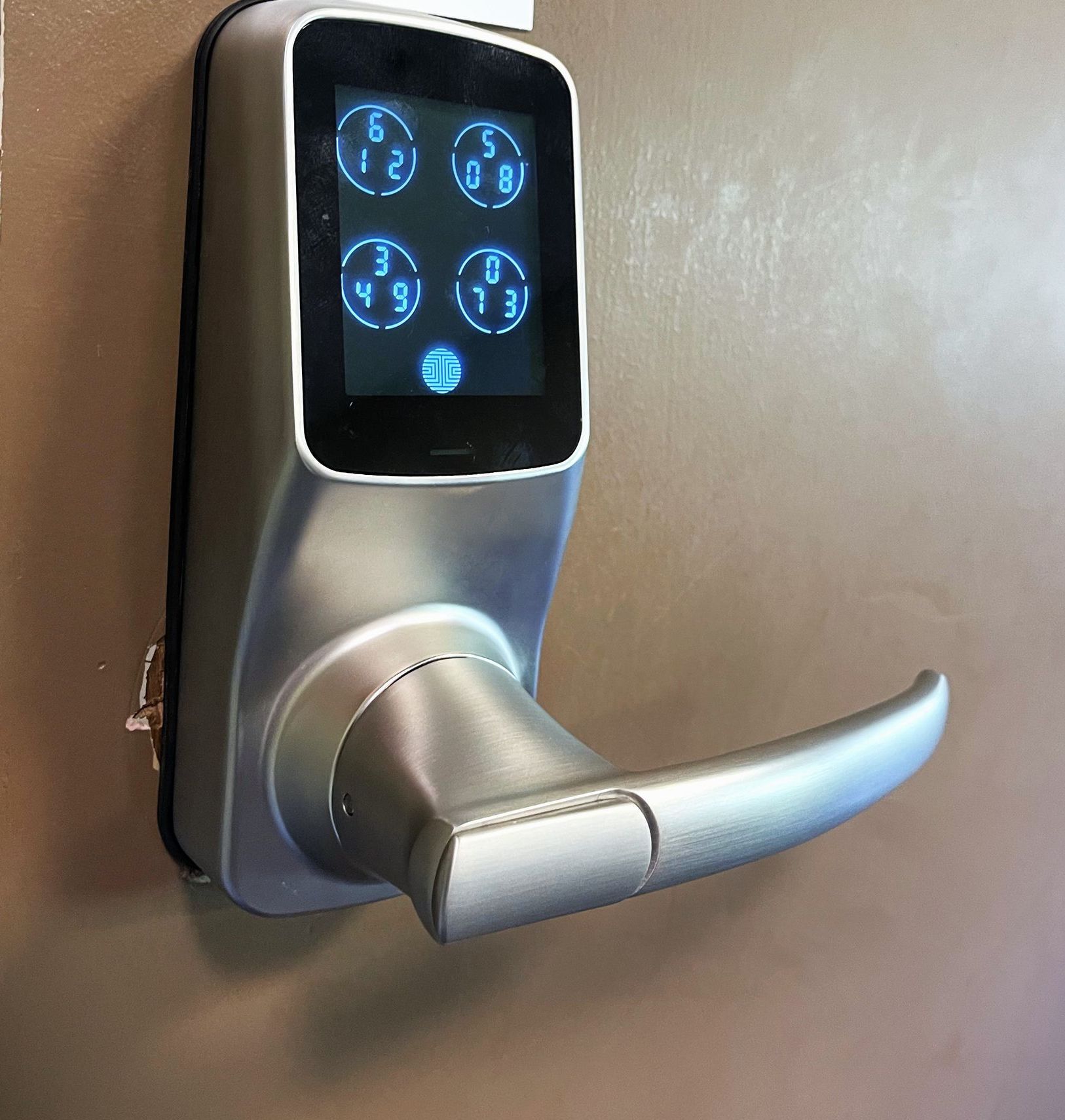 an electronic keypad lever lock