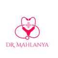 A pink logo for a doctor named dr mahlanya