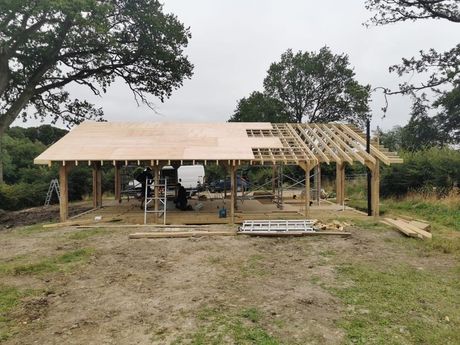 House renovation with wood.