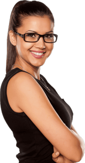 Woman with glasses - Eye care in Louisburg NC