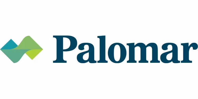 The palomar logo has a green diamond on it.