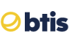 The logo for ebtis is blue and yellow with a yellow circle in the middle.
