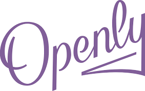 The word openly is written in purple on a white background.