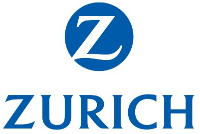 The zurich logo is blue and white on a white background.