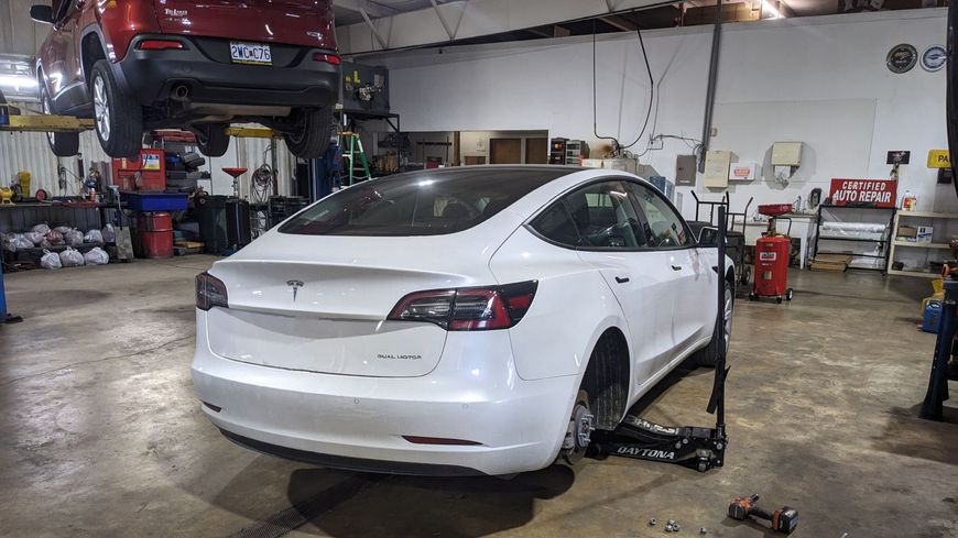 Tesla brake work at Auto Go Automotive