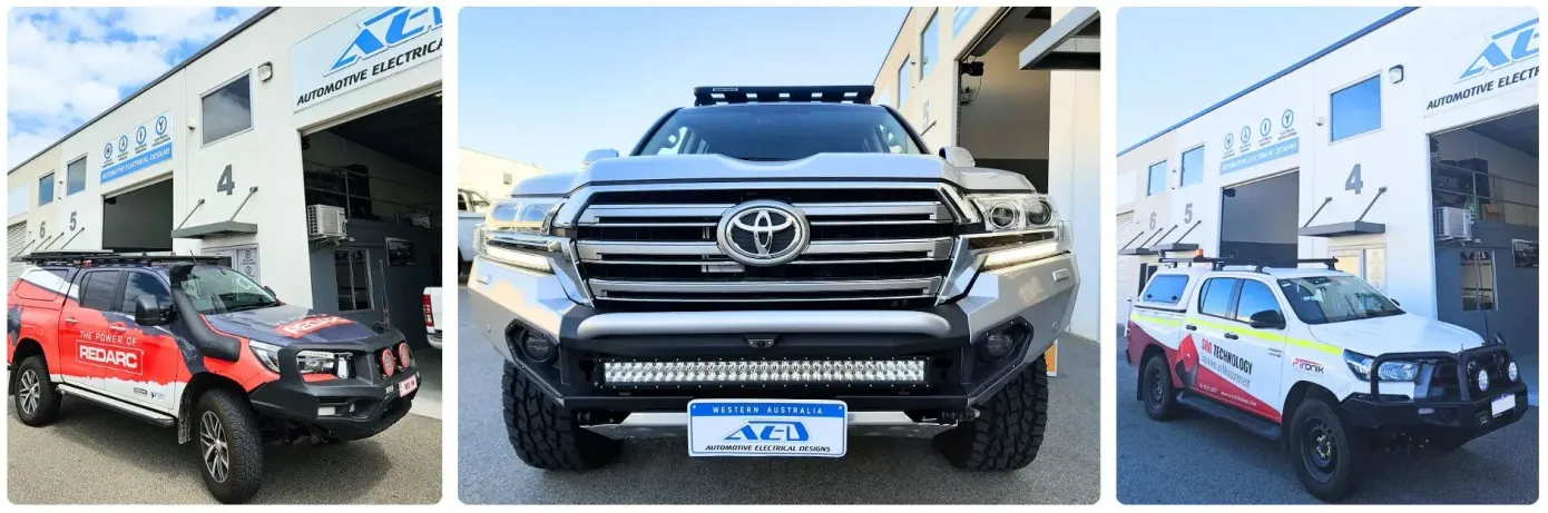 Roof rack LED light bar installation | Automotive Electrical Designs, O'Connor, WA