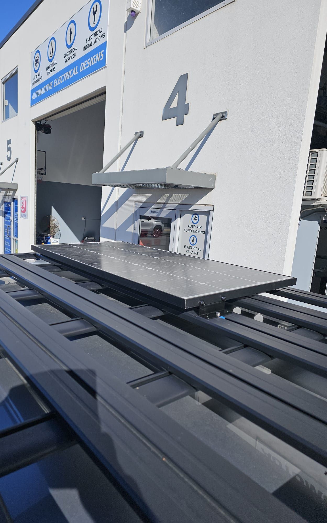 Fixed Roof-Mount Solar Panel installation for ute canopies, Perth