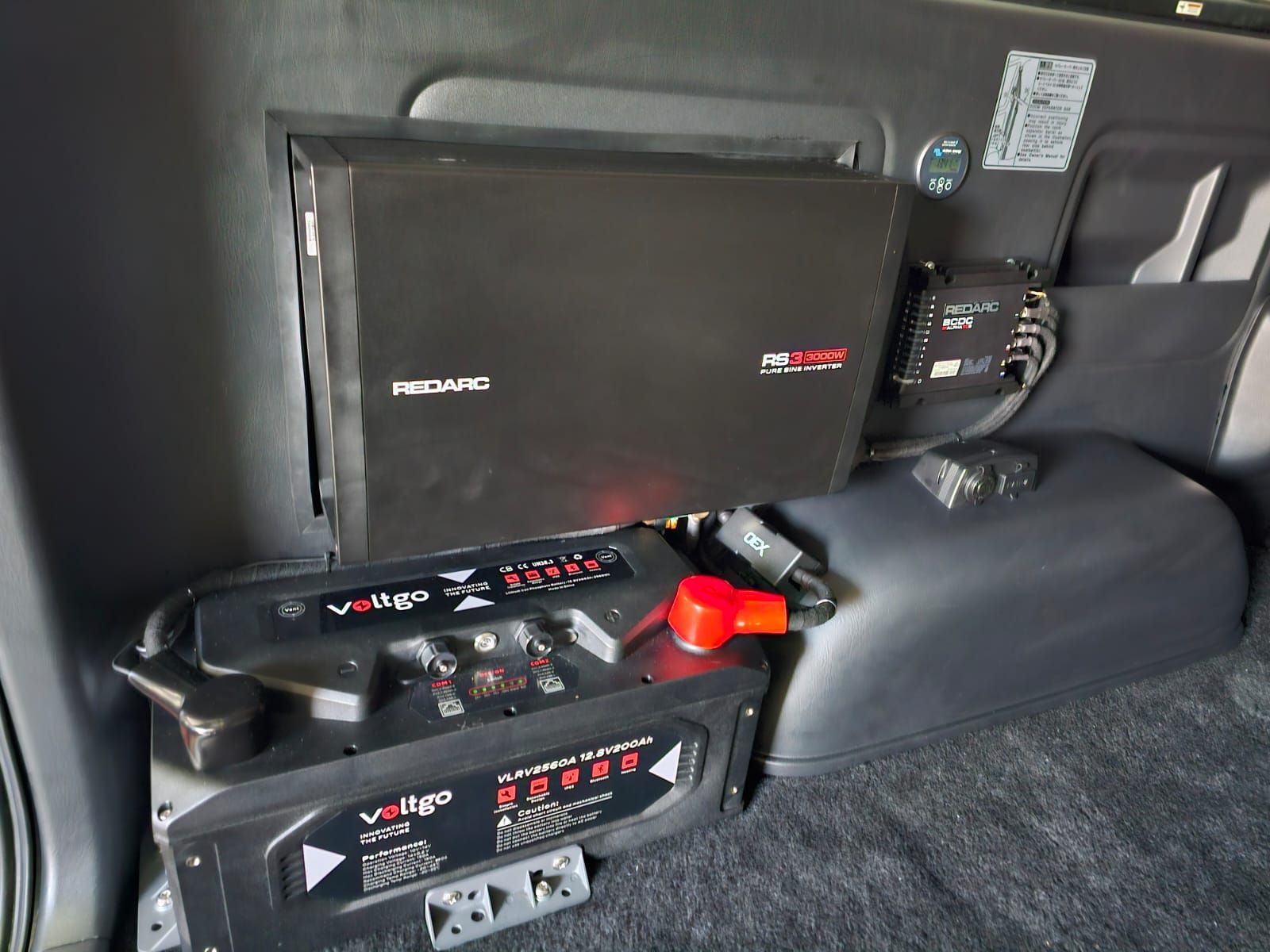 Redarc 3000W Pure Sine Wave Inverter installed on Toyota Hiace for offgrid travel