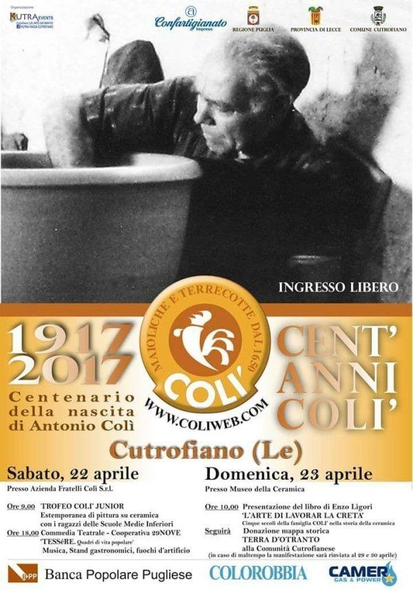 locandina evento 100 anni di Colì