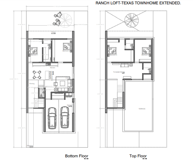 RANCH LOFT - TEXAS TOWNHOME EXTENDED FLOOR PLAN