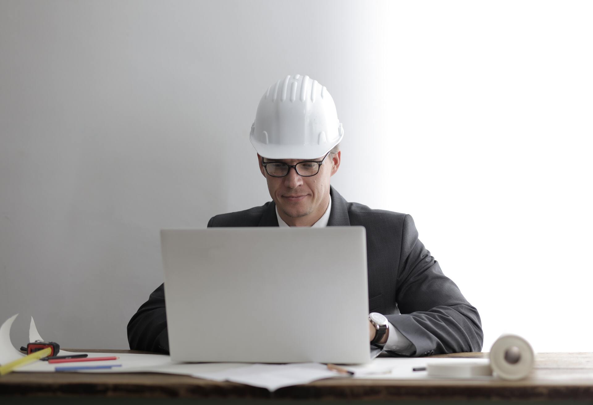Professional man with a laptop