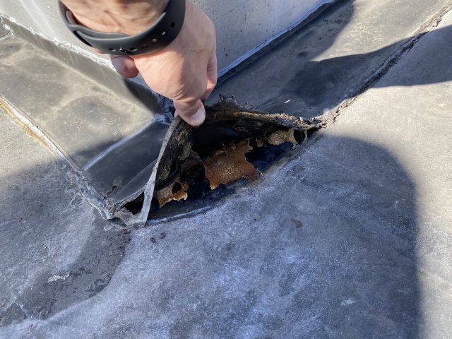 Roofing materials repair work