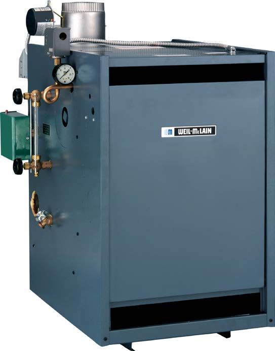 A gray boiler with the word lee-lan on it
