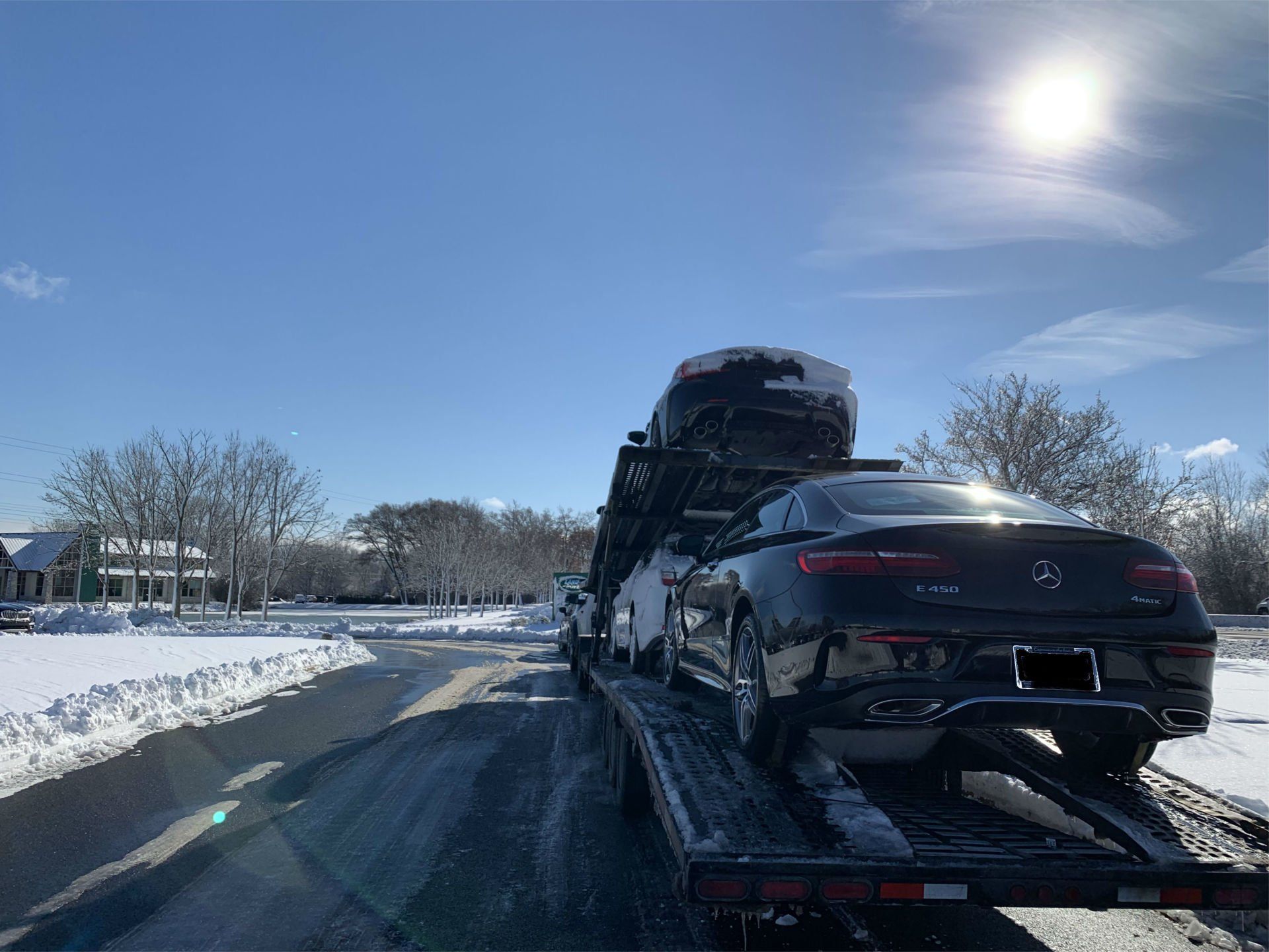 Vehicle Transport — Long Car Trailer Truck on the Road in Chicago, IL