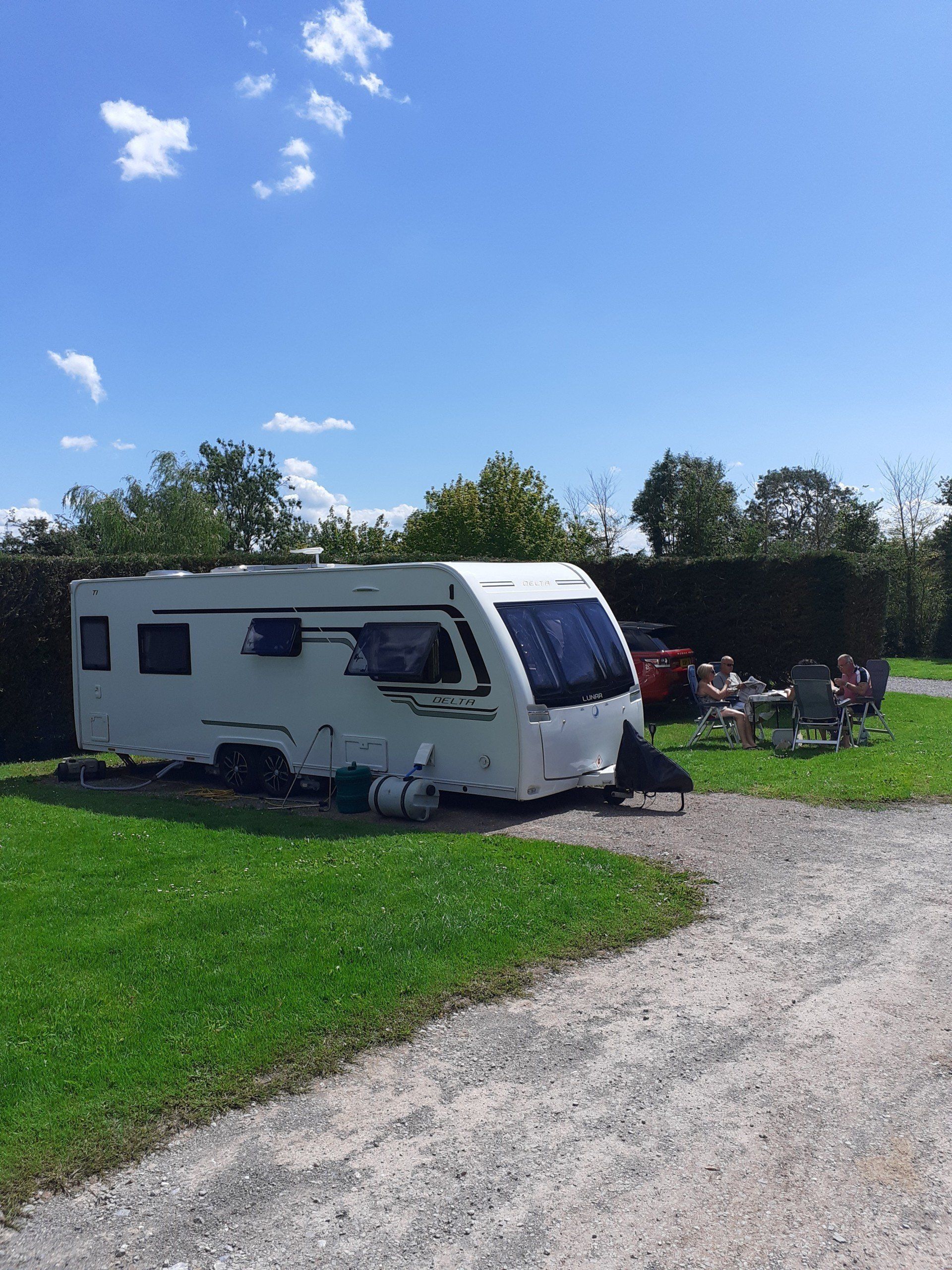 Caravan in cheddar caravan park.