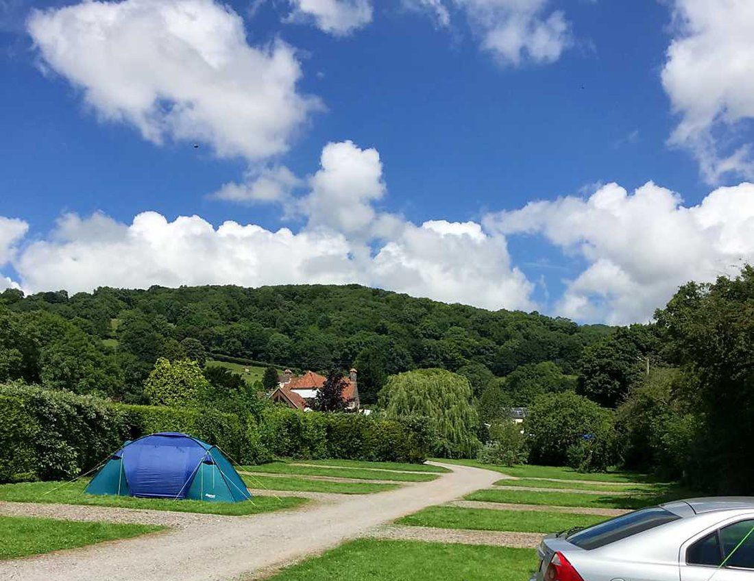 Rodney stoke camping and caravan site in Cheddar, Somerset