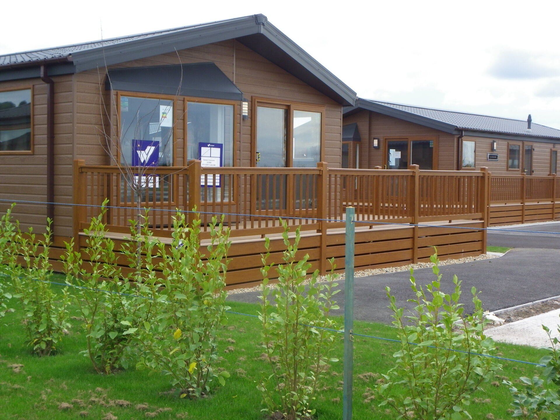 Holiday lodges at Chery Tree Lodge Park, Somerset